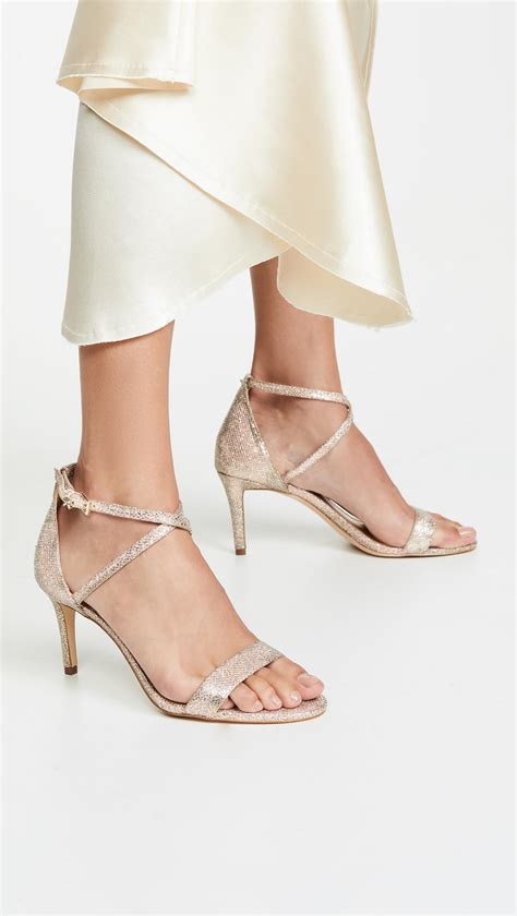 michael kors silver leather sandals